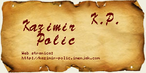 Kazimir Polić vizit kartica